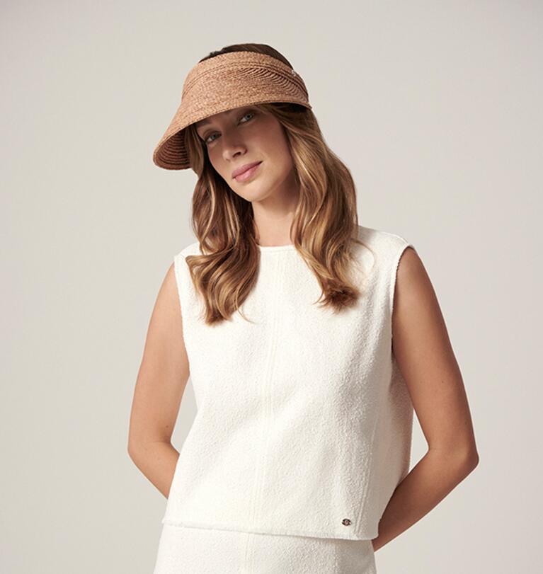 日本未入荷 HELEN KAMINSKI ヘレンカミンスキー サンバイザー かぶり笠 バイザー12糎 UPF50+ UVとり捨てる UV製作 ゼムクリップバイザー 紫外線打つ手 日よけ 韓国一般受け HWSHF100310