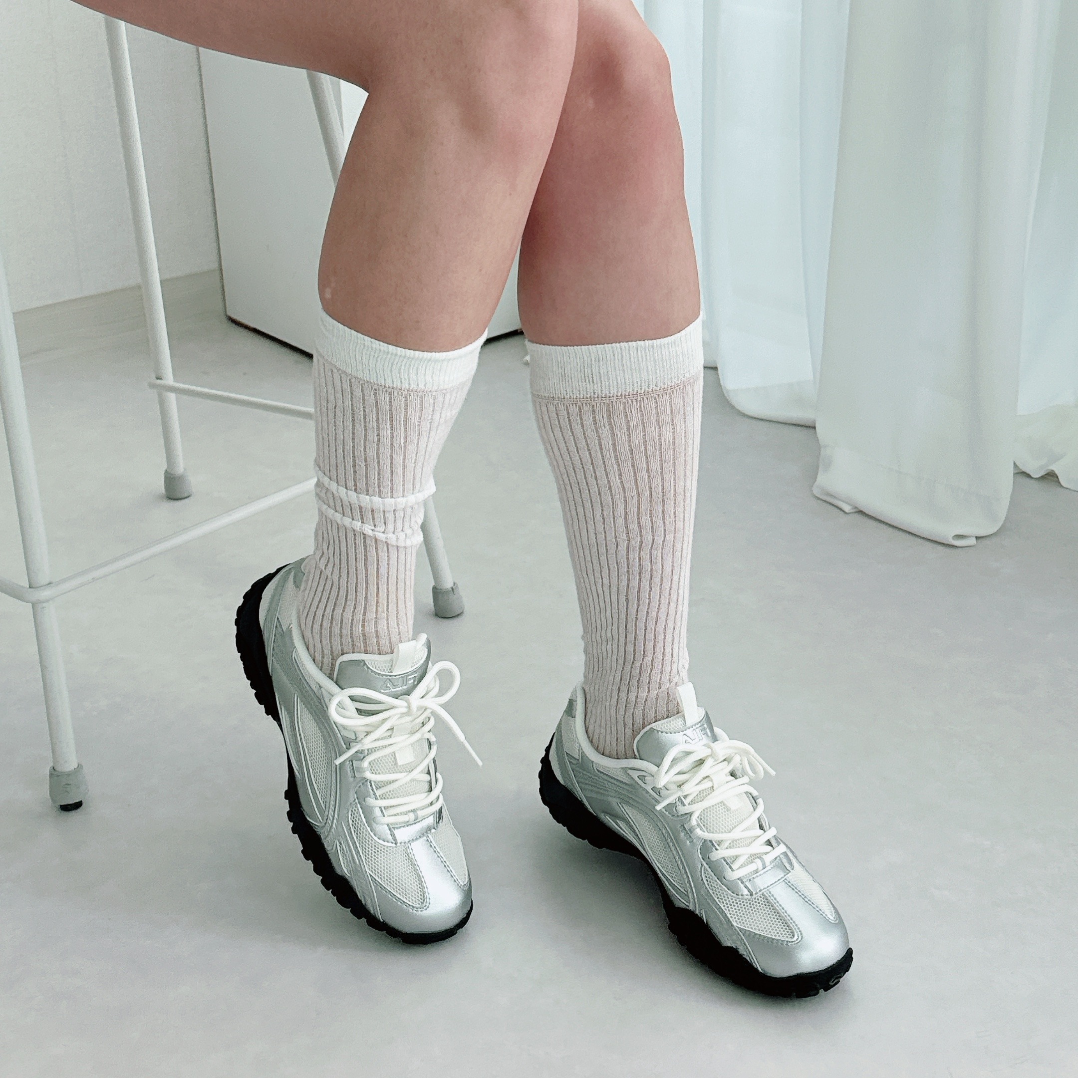 日本未入荷 Fila フィラ エシャッペ エムエス 薄墨色 韓国スニーカー White Echappe MS Silver Moon 1XM02348G063