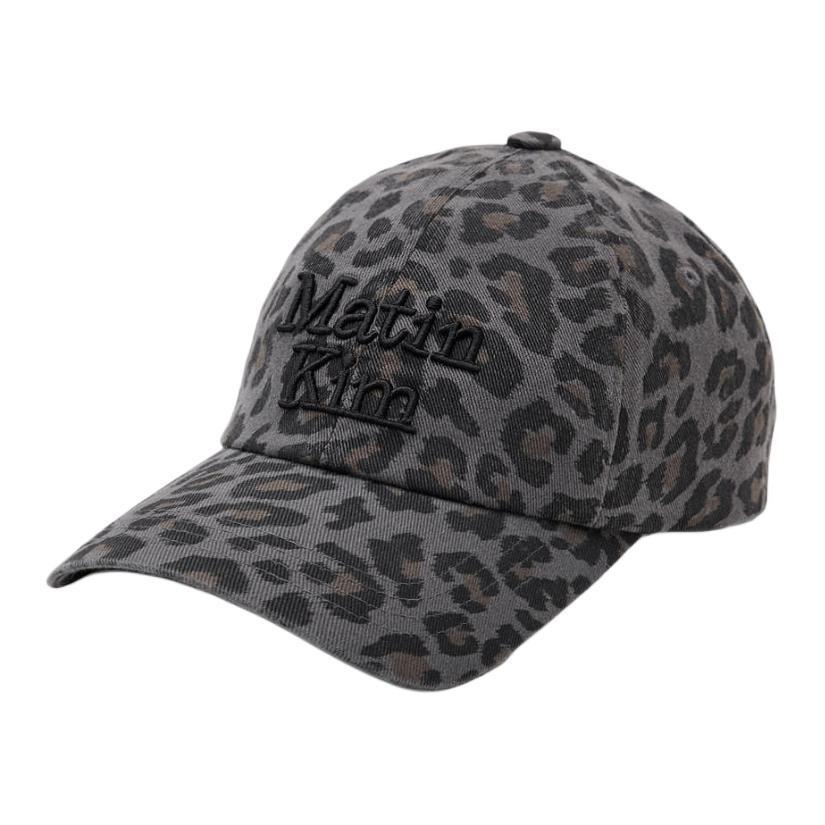 日本未入荷 Matin Kim マーティンキム Matin Leopard レオパード ロゴタイプ どんぶり鉢鳥打ち帽 かぶり笠 レディース鳥打ち帽 Volume Logo Ball Cap Dark Grey 薄墨色 MK2577HT026MDG 帽子-レディース帽子