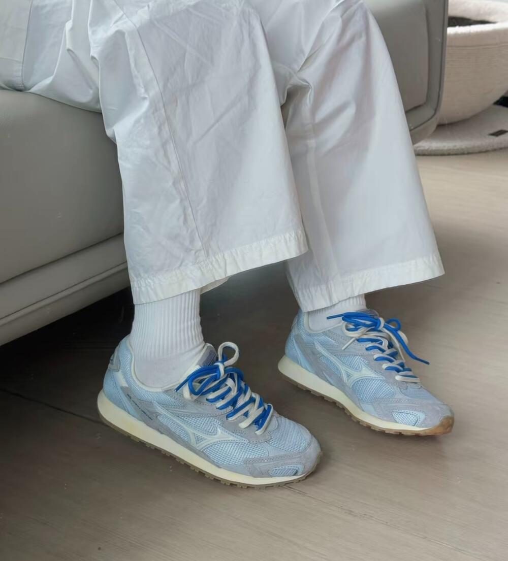 日本未入荷 Mizuno LG 60S ミズノ ローカット スカイブルー Low top Sky Blue 男女兼用スニーカー D1GH242117|jelly