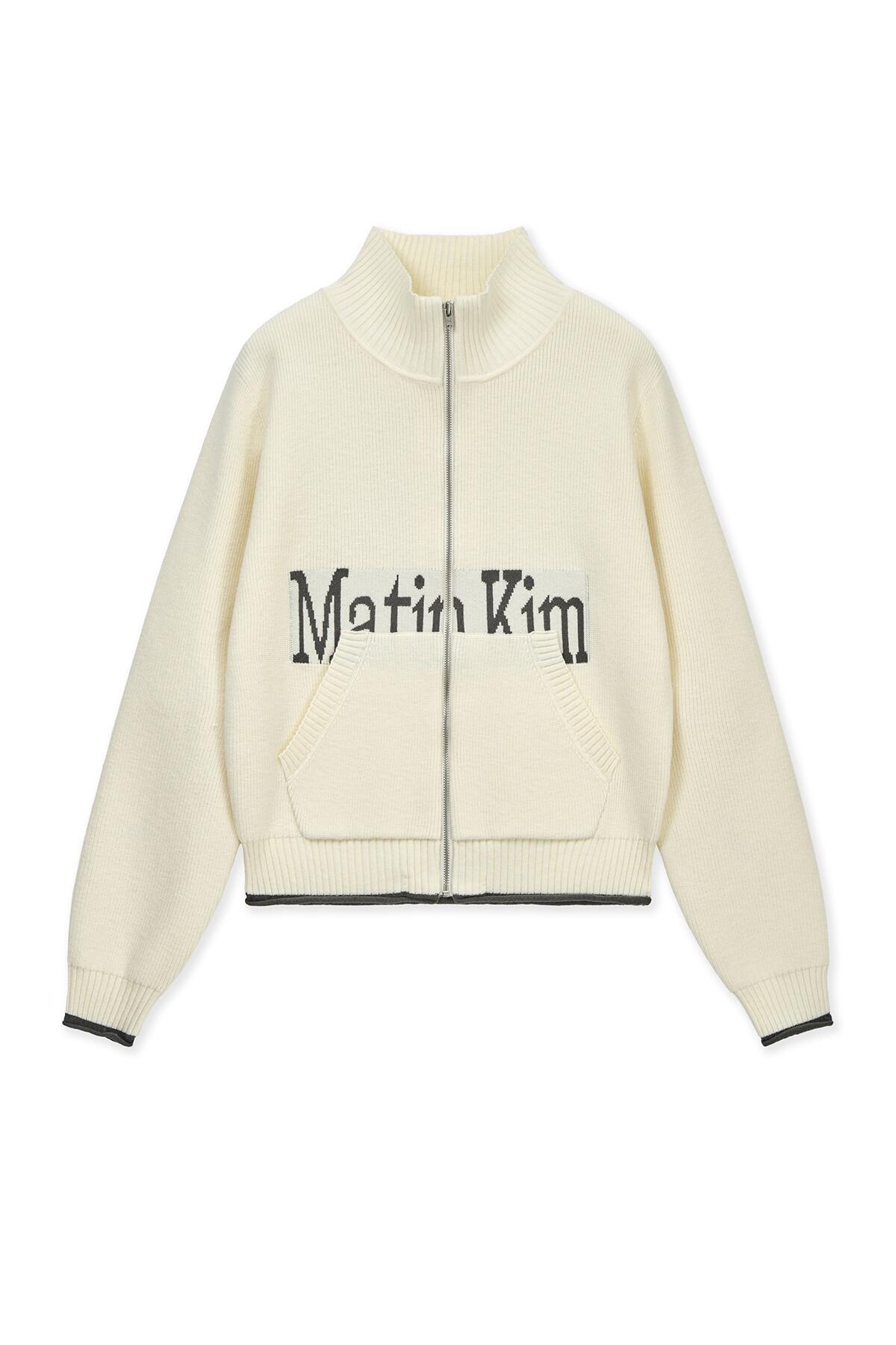 日本未入荷 Matin Kim マーティンキム SPELL POINT KNIT ニット ジップアップ アイボリー ZIP UP IN IVORY MK2611CD309UIV|jelly