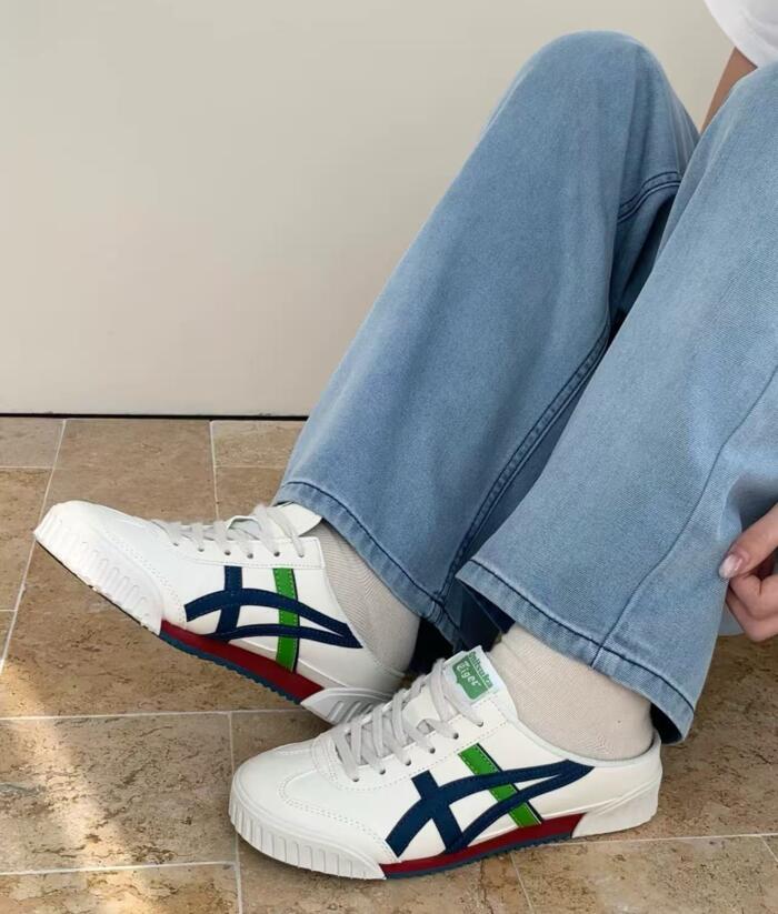 日本未入荷 Onitsuka Tiger オニツカタイガー サボット ミュール ベージュブルー Machuation Sabot サンダル 1183C012-105
