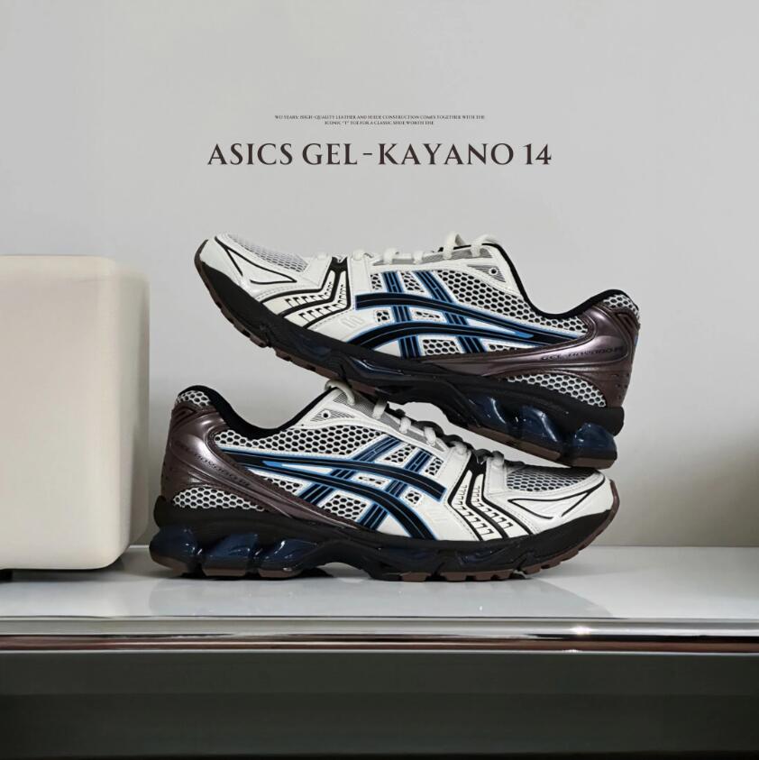 日本未入荷 asics gel kayano 14 アシックス ゲル カヤノ14 クリームブルー 男女兼用スニーカー ランニングシューズ 1203a740-104｜jelly
