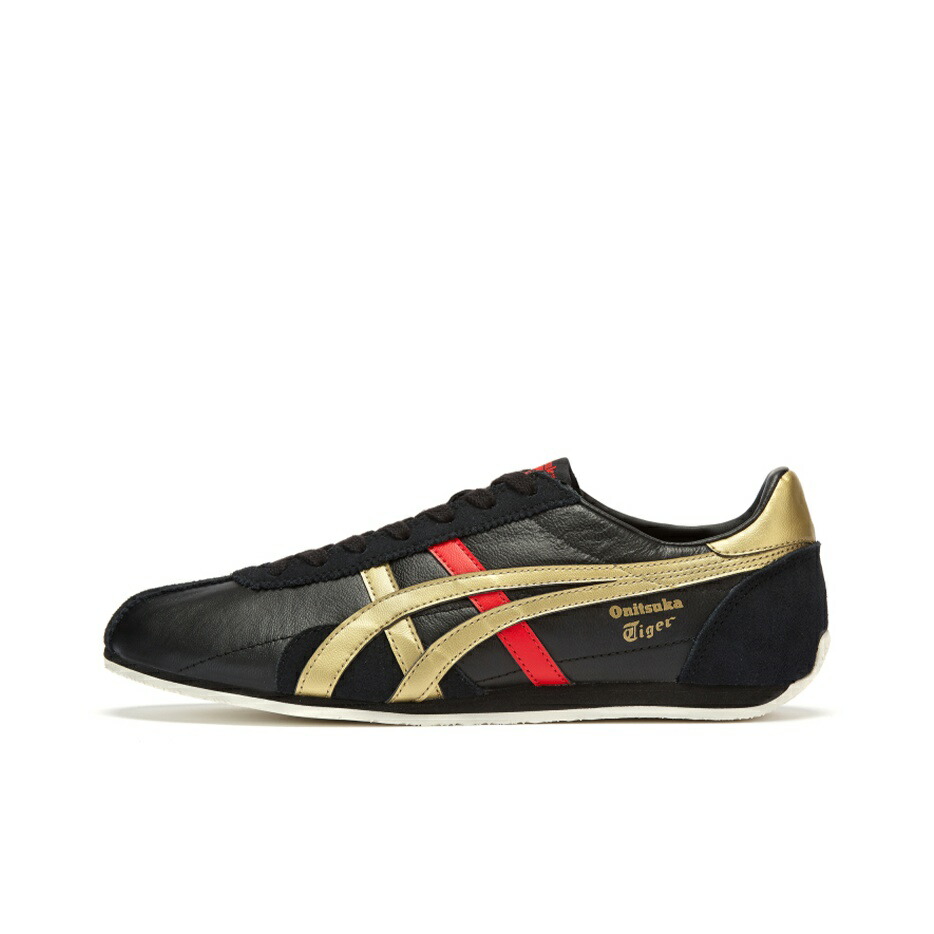 日本未入荷 Onitsuka Tiger Runspark black gold red オニツカタイガー 幽客ぴかぴか光る ブラックゴルドーレッド 男女兼用スニーカー 1183B480-001