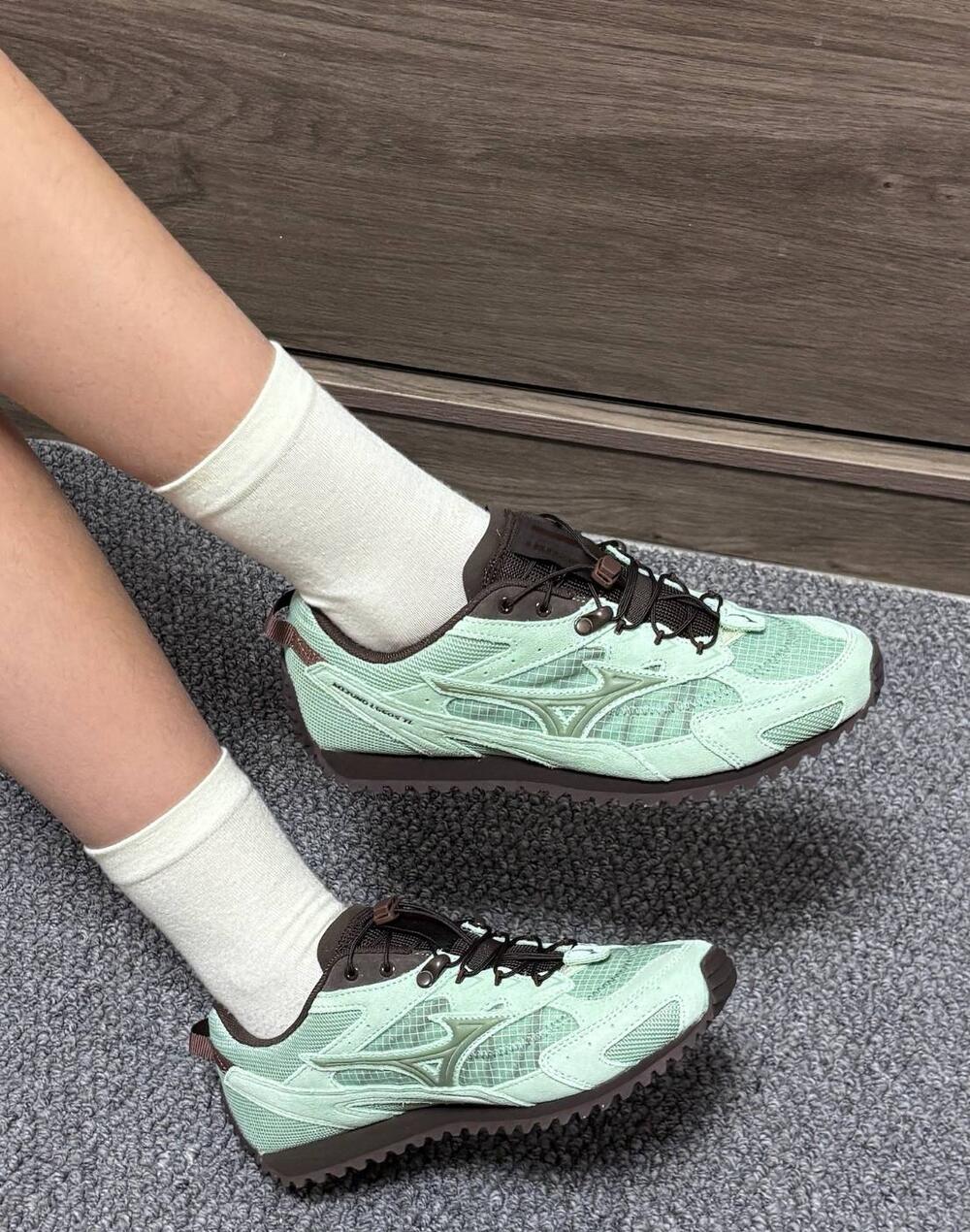 日本未入荷 Mizuno ミズノ LG 60S Light Green ライトグリーン 心地好いスニーカー d1gh263203