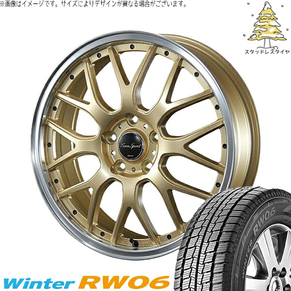ハイゼットジャンボ 145R12 スタッドレスタイヤ ホイール 4本セット 新品 | ハンコック (HANKOOK) ウィンター RW06 × ブレスト (BLEST) ユーロスポーツ タイプ815 セミグロスゴールド 12インチ 4.00B +43 4穴100|タイヤショップ オールテレーン