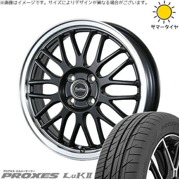 タント ムーブ ワゴンR ラパン 165/50R16 サマータイヤ ホイール 4本セット 新品 | トーヨータイヤ (TOYO TIRE) プロクセス LuK2 &times; ブレスト (BLEST) ビートステージ MT-C セミグロスブラック 16インチ 5J +45 4穴100｜タイヤショップ オールテレーン