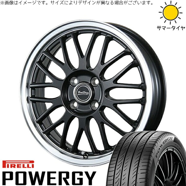タント ムーブ ワゴンR ラパン 165/55R15 サマータイヤ ホイール 4本セット 新品 | ピレリ (PIRELLI) パワジー × ブレスト (BLEST) ビートステージ MT-C セミグロスブラック 15インチ 4.5J +45 4穴100