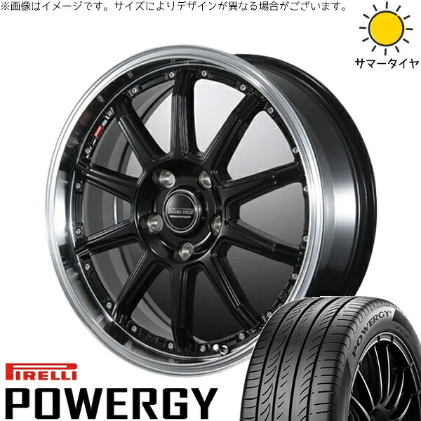 フリード GB3 GB4 4穴車 195/55R16 サマータイヤ ホイール 4本セット 新品 | ピレリ (PIRELLI) パワジー × ブレスト (BLEST) バーンズテック S10-DP セミグロスブラック 16インチ 6J +48 4穴100