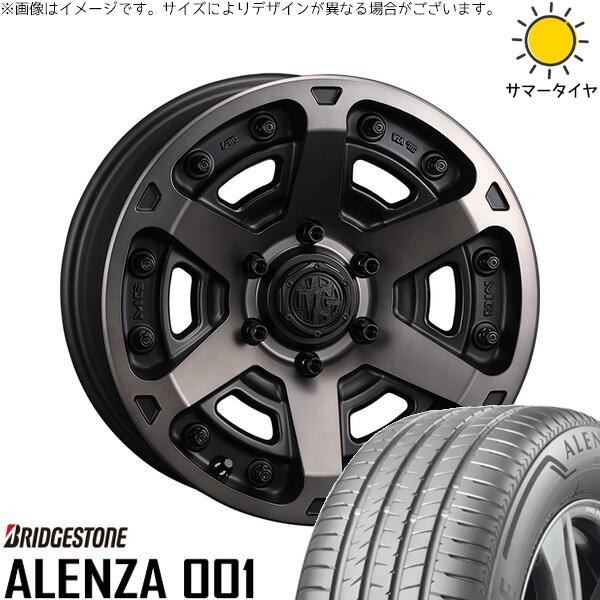 GN アウトランダー 235/60R18 サマータイヤ ホイール 4本セット 新品 | ブリヂストン (BRIDGESTONE) アレンザ 001 × クリムソン (CRIMSON) マーテルギア アーマー マットブラッククリア 18インチ 8J +35 5穴114.3