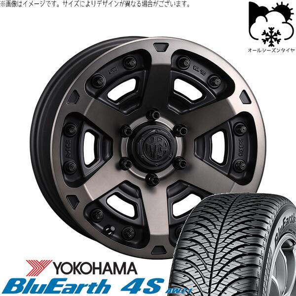 アウトランダー 225/55R18 オールシーズンタイヤ ホイール 4本セット 新品 | ヨコハマタイヤ (YOKOHAMA) ブルーアース4S AW21 × クリムソン (CRIMSON) マーテルギア アーマー マットブラッククリア 18インチ 8J +35 5穴114.3|タイヤショップ オールテレーン