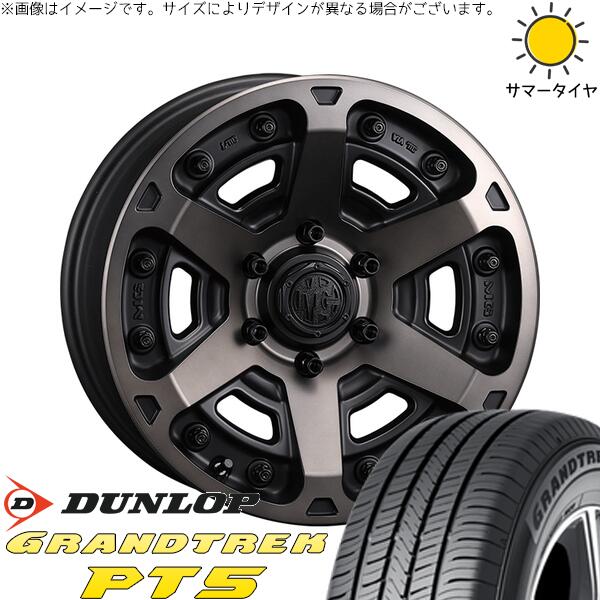 GN アウトランダー 235/60R18 サマータイヤ ホイール 4本セット 新品 | ダンロップ (DUNLOP) グラントレック PT5 × クリムソン (CRIMSON) マーテルギア アーマー マットブラッククリア 18インチ 8J +35 5穴114.3