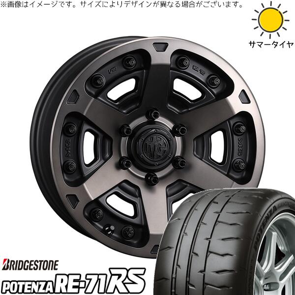 プリウスα 225/40R18 サマータイヤ ホイール 4本セット 新品 | ブリヂストン (BRIDGESTONE) ポテンザ RE71-RS × クリムソン (CRIMSON) マーテルギア アーマー マットブラッククリア 18インチ 8J +35 5穴114.3|タイヤショップ オールテレーン