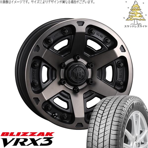 ランドクルーザー 265/65R18 スタッドレスタイヤ ホイール 4本セット 新品 | ブリヂストン (BRIDGESTONE) ブリザック VRX3 (BLIZZAK VRX3) × クリムソン (CRIMSON) マーテルギア アーマー マットブラッククリア 18インチ 8J +52 6穴139.7