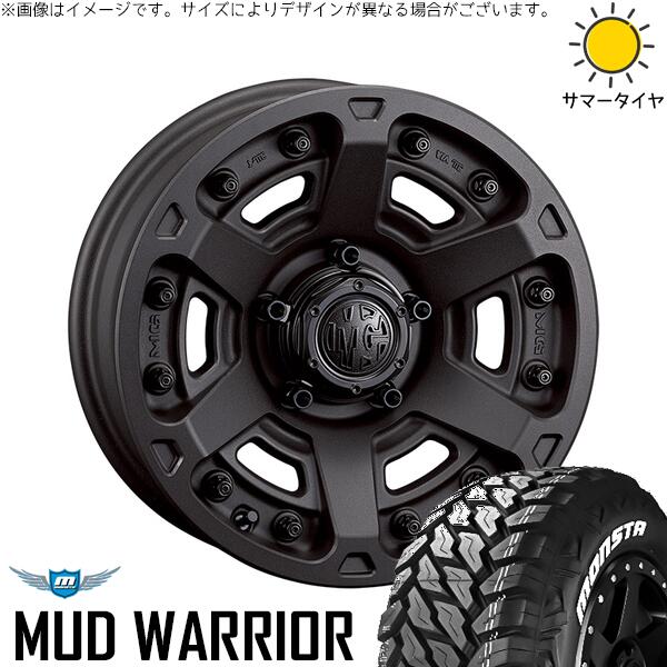 ヴェルファイア 215/70R16 サマータイヤ ホイール 4本セット 新品 | モンスタタイヤ (MONSTA TYRE) マッドウォーリアー (MUD WARRIOR) × クリムソン (CRIMSON) マーテルギア アーマー ショットガンブラック 16インチ 7J +35 5穴114.3