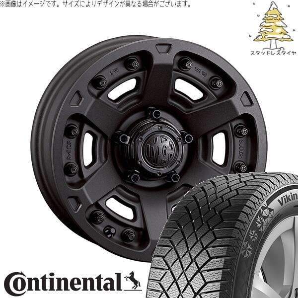 ヴェルファイア 215/70R16 スタッドレスタイヤ ホイール 4本セット 新品 | コンチネンタル (CONTINENTAL) バイキングコンタクト セブン (VikingContact7) × クリムソン (CRIMSON) マーテルギア アーマー ショットガンブラック 16インチ 7.0J +35 5穴114.3