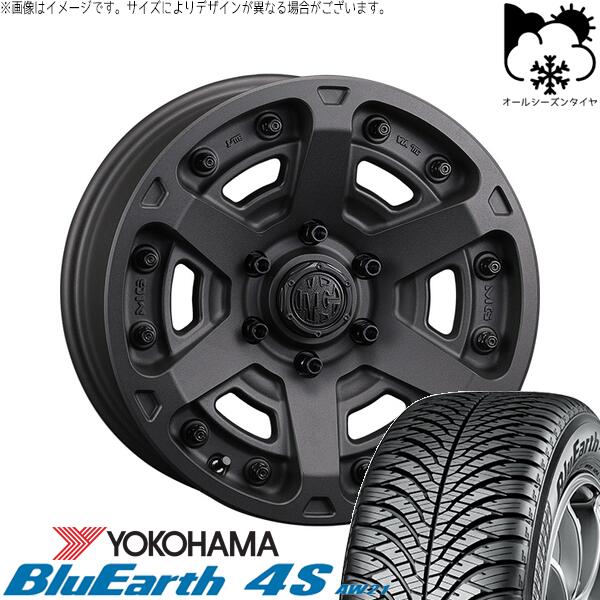 GN アウトランダー 235/60R18 オールシーズンタイヤ ホイール 4本セット 新品 | ヨコハマタイヤ (YOKOHAMA) ブルーアース4S AW21 &times; クリムソン (CRIMSON) マーテルギア アーマー ショットガンブラック 18インチ 8J +35 5穴114.3｜タイヤショップ オールテレーン