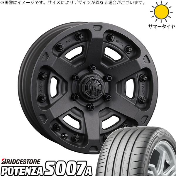 ヴェルファイア 235/50R18 サマータイヤ ホイール 4本セット 新品 | ブリヂストン (BRIDGESTONE) ポテンザ S007A &times; クリムソン (CRIMSON) マーテルギア アーマー ショットガンブラック 18インチ 8J +35 5穴114.3｜タイヤショップ オールテレーン