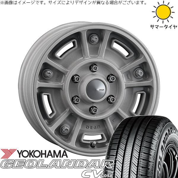 ハイエース専用 215/70R16 サマータイヤ ホイール 4本セット 新品 | ヨコハマタイヤ (YOKOHAMA) ジオランダーCV G058 &times; クリムソン (CRIMSON) ディーン BJメキシカン ショットクリア 16インチ 6.5J +38 6穴139.7｜タイヤショップ オールテレーン