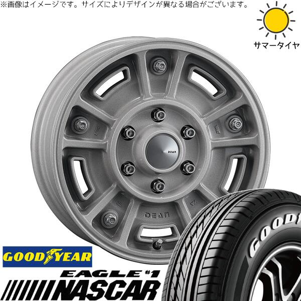 ハイエース専用 215/65R16 サマータイヤ ホイール 4本セット 新品 | グッドイヤー (GOODYEAR) イーグル ナスカー × クリムソン (CRIMSON) ディーン BJメキシカン ショットクリア 16インチ 6.5J +38 6穴139.7