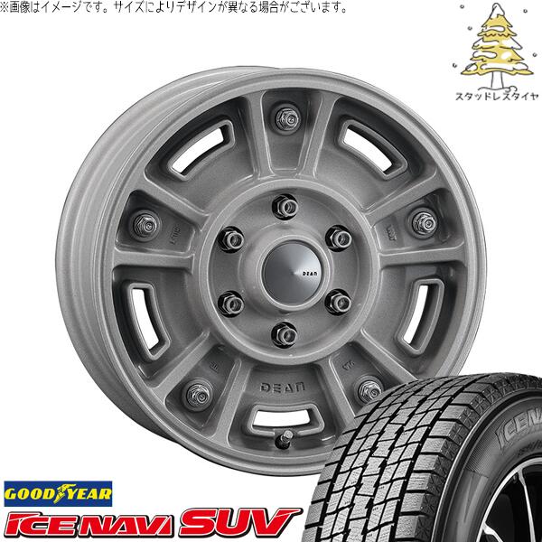 ハイエース専用 215/70R16 スタッドレスタイヤ ホイール 4本セット 新品 | グッドイヤー (GOODYEAR) アイスナビ SUV (ICENAVI SUV) × クリムソン (CRIMSON) ディーン BJメキシカン ショットクリア 16インチ 6.5J +38 6穴139.7|タイヤショップ オールテレーン