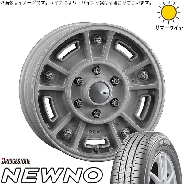 ハイエース専用 215/65R16 サマータイヤ ホイール 4本セット 新品 | ブリヂストン (BRIDGESTONE) ニューノ × クリムソン (CRIMSON) ディーン BJメキシカン ショットクリア 16インチ 6.5J +38 6穴139.7