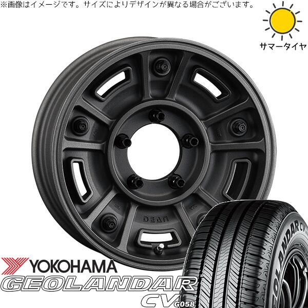 スズキ ジムニー JB64 JB23 JA22 JA12 215/70R16 サマータイヤ ホイール 4本セット 新品 | ヨコハマタイヤ (YOKOHAMA) ジオランダーCV G058 × クリムソン (CRIMSON) ディーン BJメキシカン ショットチャコールブラック 16インチ 5.5J +20 5穴139.7
