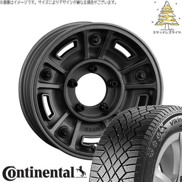 スズキ ジムニー JB64 JB23 JA22 JA12 215/70R16 スタッドレスタイヤ ホイール 4本セット 新品 | コンチネンタル (CONTINENTAL) バイキングコンタクト セブン (VikingContact7) × クリムソン (CRIMSON) ディーン BJメキシカン 16インチ 5.5J +20 5穴139.7