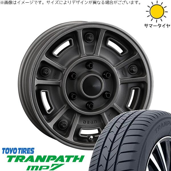 ハイエース専用 215/70R16 サマータイヤ ホイール 4本セット 新品 | トーヨータイヤ (TOYO TIRE) トランパス MP7 × クリムソン (CRIMSON) ディーン BJメキシカン ショットチャコールブラック 16インチ 6.5J +38 6穴139.7
