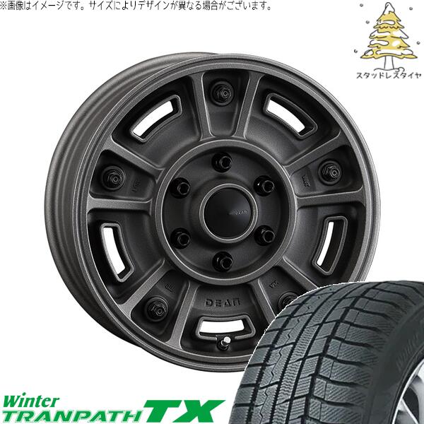 ハイエース専用 215/70R16 スタッドレスタイヤ ホイール 4本セット 新品 | トーヨータイヤ (TOYO) ウィンタートランパス TX (WinterTRANPATH TX) × クリムソン (CRIMSON) ディーン BJメキシカン ショットチャコールブラック 16インチ 6.5J +38 6穴139.7
