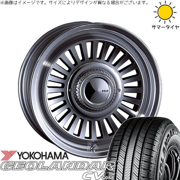スズキ ジムニー JB64 JB23 JA22 JA12 175/80R16 サマータイヤ ホイール 4本セット 新品 | ヨコハマタイヤ (YOKOHAMA) ジオランダーCV G058 × クリムソン (CRIMSON) ディーン カリフォルニア バーニッシュグレー 16インチ 5.5J +20 5穴139.7