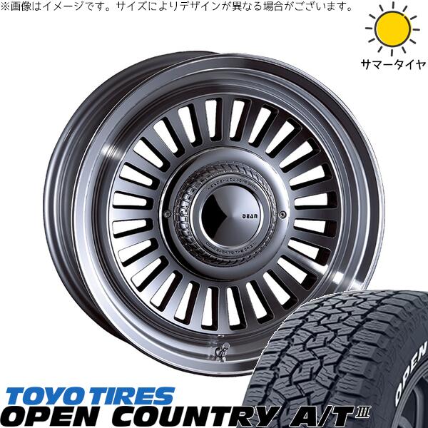 スズキ ジムニー JB64 JB23 JA22 JA12 225/70R16 サマータイヤ ホイール 4本セット 新品 | トーヨータイヤ (TOYO TIRE) オープンカントリー A/T3 × クリムソン (CRIMSON) ディーン カリフォルニア バーニッシュグレー 16インチ 5.5J +20 5穴139.7