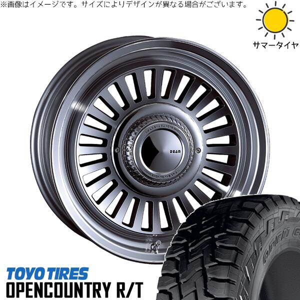 ジムニーシエラ 215/70R16 サマータイヤ ホイール 4本セット 新品 | トーヨータイヤ (TOYO TIRE) オープンカントリー R/T &times; クリムソン (CRIMSON) ディーン カリフォルニア バーニッシュグレー 16インチ 6J -5 5穴139.7｜タイヤショップ オールテレーン
