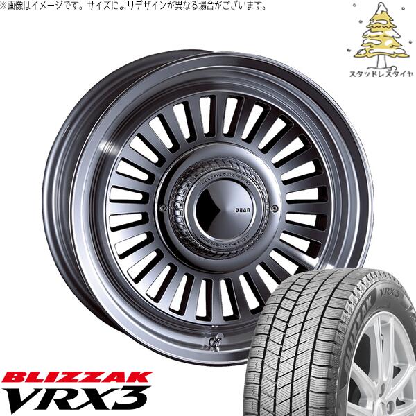 スズキ ジムニー JB64 JB23 JA22 JA12 215/70R16 スタッドレスタイヤ ホイール 4本セット 新品 | ブリヂストン (BRIDGESTONE) ブリザック VRX3 × クリムソン (CRIMSON) ディーン カリフォルニア バーニッシュグレー 16インチ 5.5J +20 5穴139.7|タイヤショップ オールテレーン