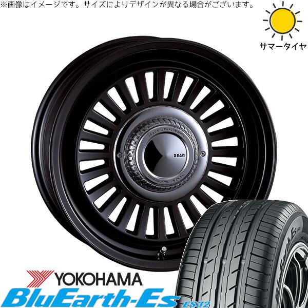 ハイエース専用 215/65R16 サマータイヤ ホイール 4本セット 新品 | ヨコハマタイヤ (YOKOHAMA) ブルーアース ES32 × クリムソン (CRIMSON) ディーン カリフォルニア マットブラック 16インチ 6.5J +38 6穴139.7