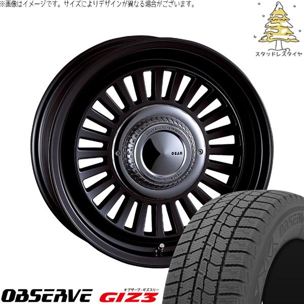 ハイエース専用 215/65R16 スタッドレスタイヤ ホイール 4本セット 新品 | トーヨータイヤ (TOYO) オブザーブ ギズスリー (OBSERVE GIZ3) × クリムソン (CRIMSON) ディーン カリフォルニア マットブラック 16インチ 6.5J +38 6穴139.7