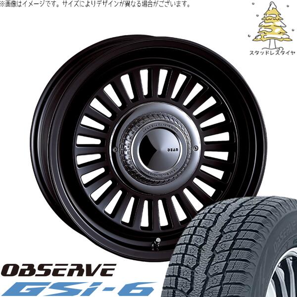 ハイラックスサーフ 265/70R16 スタッドレスタイヤ ホイール 4本セット 新品 | トーヨータイヤ (TOYO) オブザーブ Gsi-6 (OBSERVE Gsi-6) × クリムソン (CRIMSON) ディーン カリフォルニア マットブラック 16インチ 7.0J +15 6穴139.7