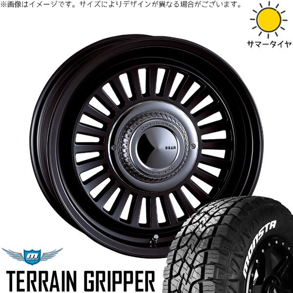 ハイエース専用 215/70R16 サマータイヤ ホイール 4本セット 新品 | モンスタタイヤ (MONSTA TYRE) テレーングリッパー (TERRAIN GRIPPER) × クリムソン (CRIMSON) ディーン カリフォルニア マットブラック 16インチ 6.5J +38 6穴139.7