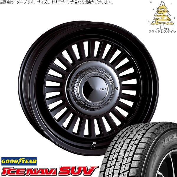 ハイラックスサーフ 265/70R16 スタッドレスタイヤ ホイール 4本セット 新品 | グッドイヤー (GOODYEAR) アイスナビ SUV (ICENAVI SUV) × クリムソン (CRIMSON) ディーン カリフォルニア マットブラック 16インチ 7.0J +15 6穴139.7