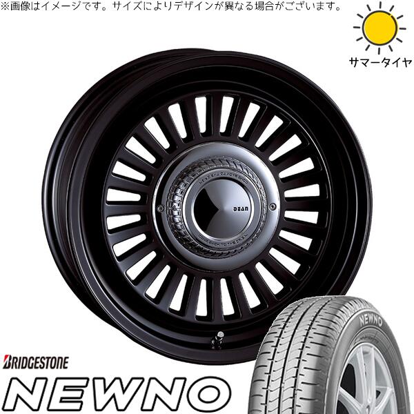 ハイエース専用 215/65R16 サマータイヤ ホイール 4本セット 新品 | ブリヂストン (BRIDGESTONE) ニューノ × クリムソン (CRIMSON) ディーン カリフォルニア マットブラック 16インチ 6.5J +38 6穴139.7