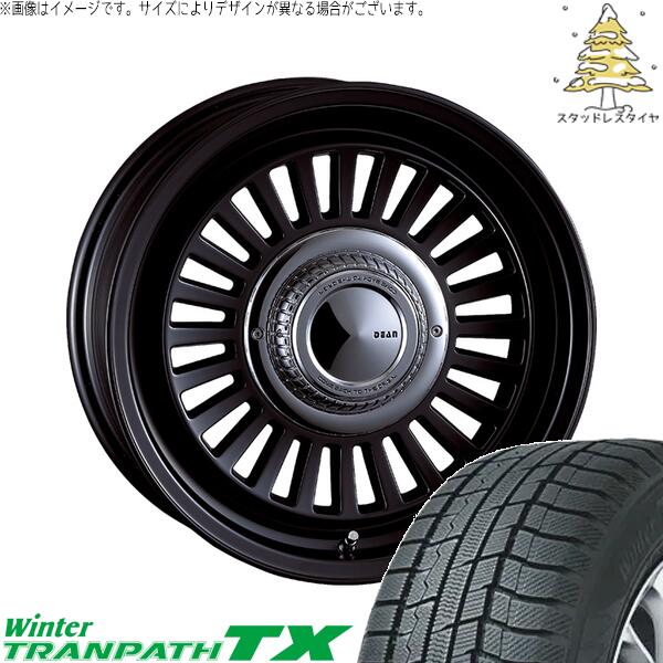 ハイエース専用 215/70R16 スタッドレスタイヤ ホイール 4本セット 新品 | トーヨータイヤ (TOYO) ウィンタートランパス TX (WinterTRANPATH TX) × クリムソン (CRIMSON) ディーン カリフォルニア マットブラック 16インチ 6.5J +38 6穴139.7