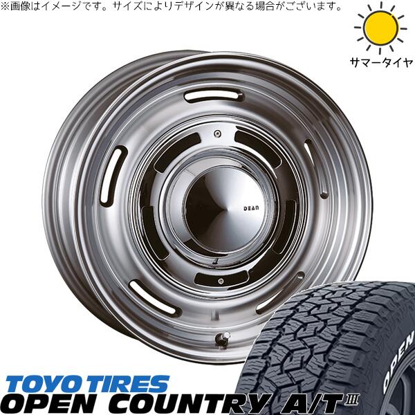 ジムニーシエラ 215/70R16 サマータイヤ ホイール 4本セット 新品 | トーヨータイヤ (TOYO TIRE) オープンカントリー A/T3 × クリムソン (CRIMSON) ディーン クロスカントリー バーニッシュグレー 16インチ 6J -5 5穴139.7