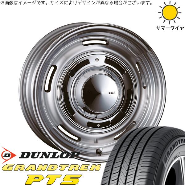 レクサスNX ハリアー 235/55R18 サマータイヤ ホイール 4本セット 新品 | ダンロップ (DUNLOP) グラントレック PT5 × クリムソン (CRIMSON) ディーン クロスカントリー バーニッシュグレー 18インチ 8J +35 5穴114.3