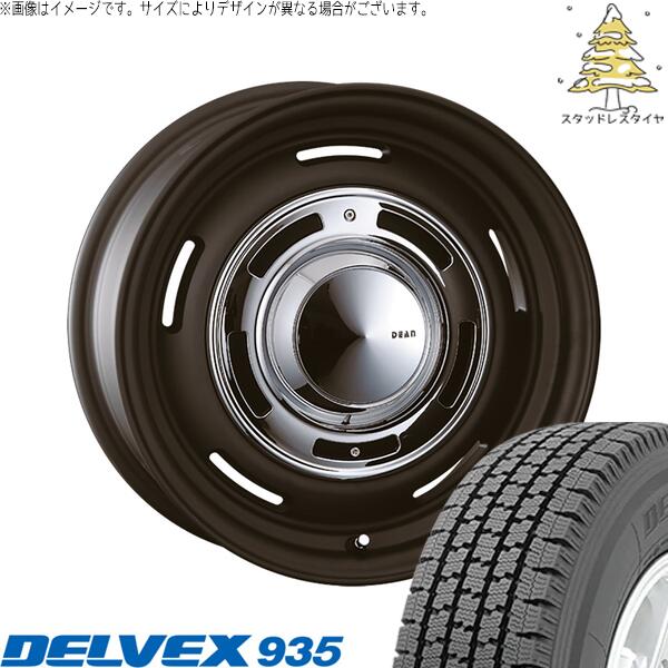 NV200 バネット デリカD3 165/80R14 スタッドレスタイヤ ホイール 4本セット 新品 | トーヨータイヤ (TOYO) デルベックス 935 (DELVEX 935) × クリムソン (CRIMSON) ディーン クロスカントリー マットブラック 14インチ 5J +43 4穴114.3