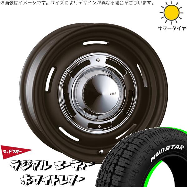 ノートオーラ 195/65R15 サマータイヤ ホイール 4本セット 新品 | マッドスター (MUDSTAR) ラジアル A/T (RADIAL A/T) × クリムソン (CRIMSON) ディーン クロスカントリー マットブラック 15インチ 6J +42 4穴100