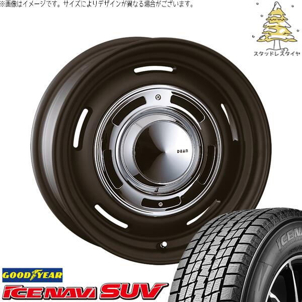 アウトバック 225/65R17 スタッドレスタイヤ ホイール 4本セット 新品 | グッドイヤー (GOODYEAR) アイスナビ SUV (ICENAVI SUV) × クリムソン (CRIMSON) ディーン クロスカントリー マットブラック 17インチ 7.0J +40 5穴100