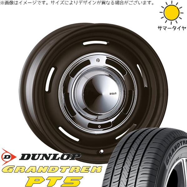 レクサスNX ハリアー 235/55R18 サマータイヤ ホイール 4本セット 新品 | ダンロップ (DUNLOP) グラントレック PT5 × クリムソン (CRIMSON) ディーン クロスカントリー マットブラック 18インチ 8J +35 5穴114.3