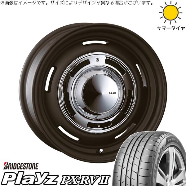 クラウン カムリ マークX 225/45R18 サマータイヤ ホイール 4本セット 新品 | ブリヂストン (BRIDGESTONE) プレイズ PX-RV2 × クリムソン (CRIMSON) ディーン クロスカントリー マットブラック 18インチ 8J +35 5穴114.3