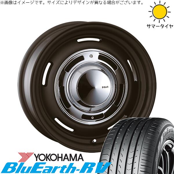 クラウン カムリ マークX 225/45R18 サマータイヤ ホイール 4本セット 新品 | ヨコハマタイヤ (YOKOHAMA) ブルーアース RV03 × クリムソン (CRIMSON) ディーン クロスカントリー マットブラック 18インチ 8J +35 5穴114.3