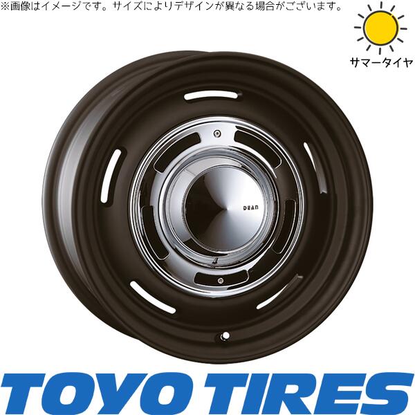 プロボックス 155/80R14 サマータイヤ ホイール 4本セット 新品 | トーヨータイヤ (TOYO TIRE) V03E × クリムソン (CRIMSON) ディーン クロスカントリー マットブラック 14インチ 5J +30 4穴100